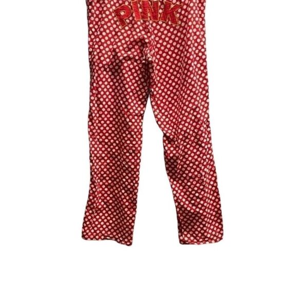 Victoria’s Secret pink red polkadot front button front pocket pj pants xs - Picture 3 of 8